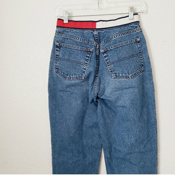 90s Tommy Hilfiger Vintage High Rise Tapered Jeans - Picture 6 of 8